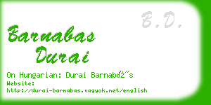 barnabas durai business card